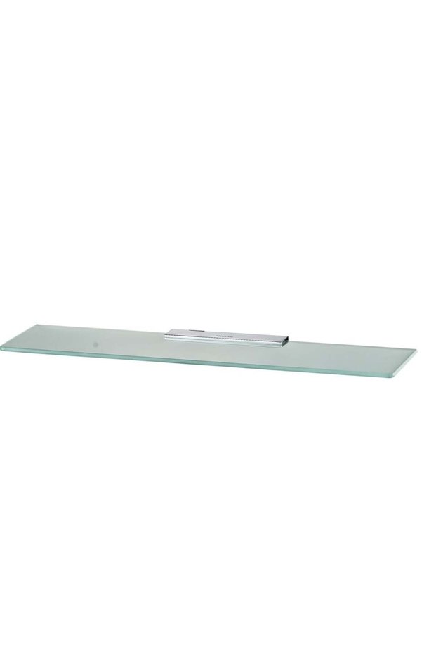 Plus Andy Glass Shelf - 60x13x20 Cm, Chrome, L 600 x W 130 x H 20 cm, Stainless steel
