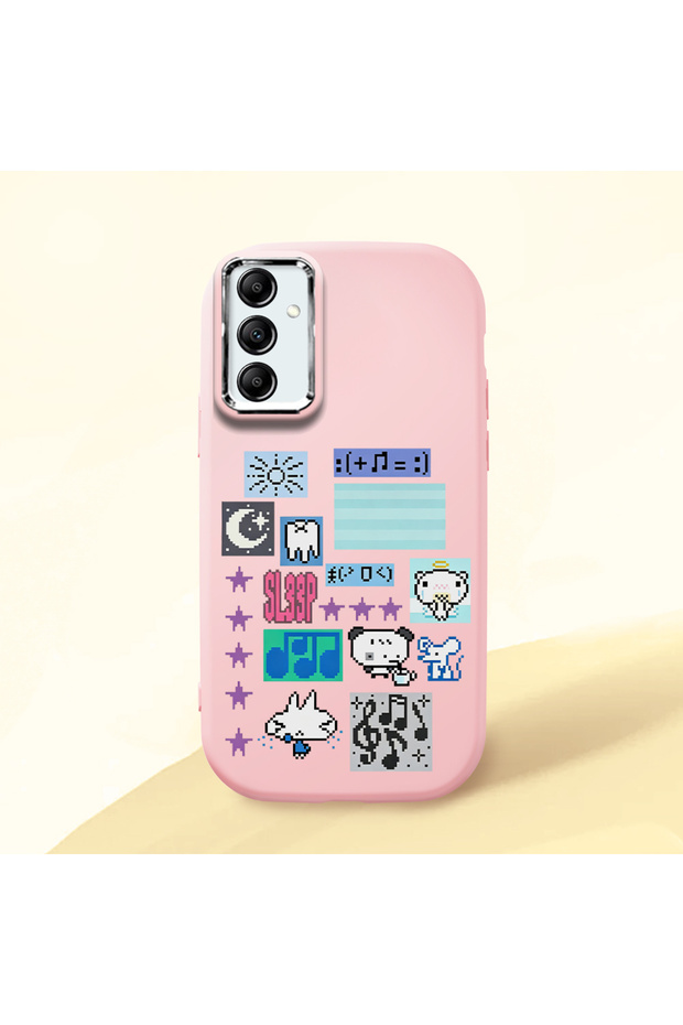 Pink Silicone Case with Shock-Absorbing Camera Protections Compatible with Samsung Galaxy A14 4G/5G