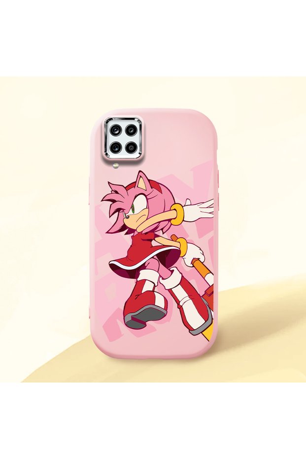 Pink Silicone Case with Shock-Absorbing Camera Protection Compatible with Samsung Galaxy A12/M12