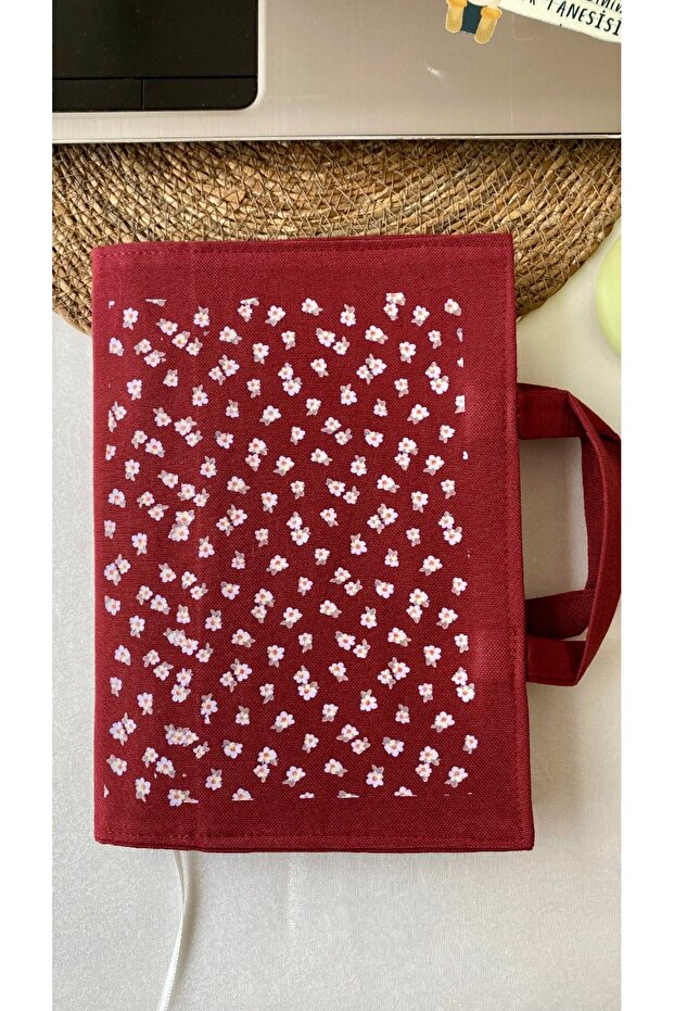 Bordo -Duttdikim Standard Size Book Bag - 17X24 cm Dak Fabric - Kitçan Protective Cover