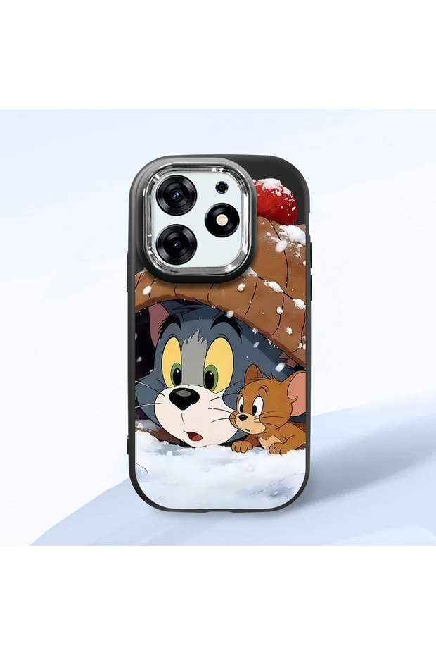 Tecno Spark 10 Pro(Ki7) Compatible Shock-Absorbing Camera Protected Black Silicone Case Jerry