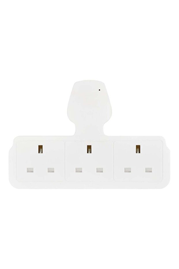 3 Eu Socket Adaptor Au213 Ml-287, White, Copper, PP+Copper, Electrical Accessories