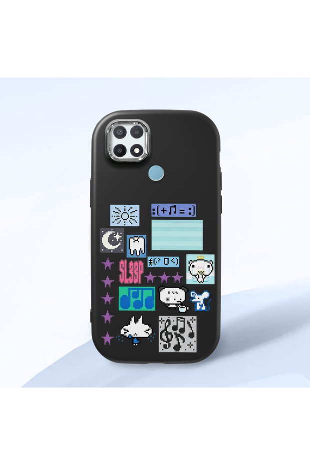 Oppo A15/A15S Compatible Black Silicone Case with Shock-Absorbing Camera Protections