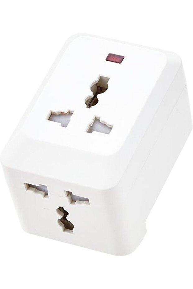 Universal Socket Adaptor Aw099, White, Copper, PC+Copper, Electrical Accessories