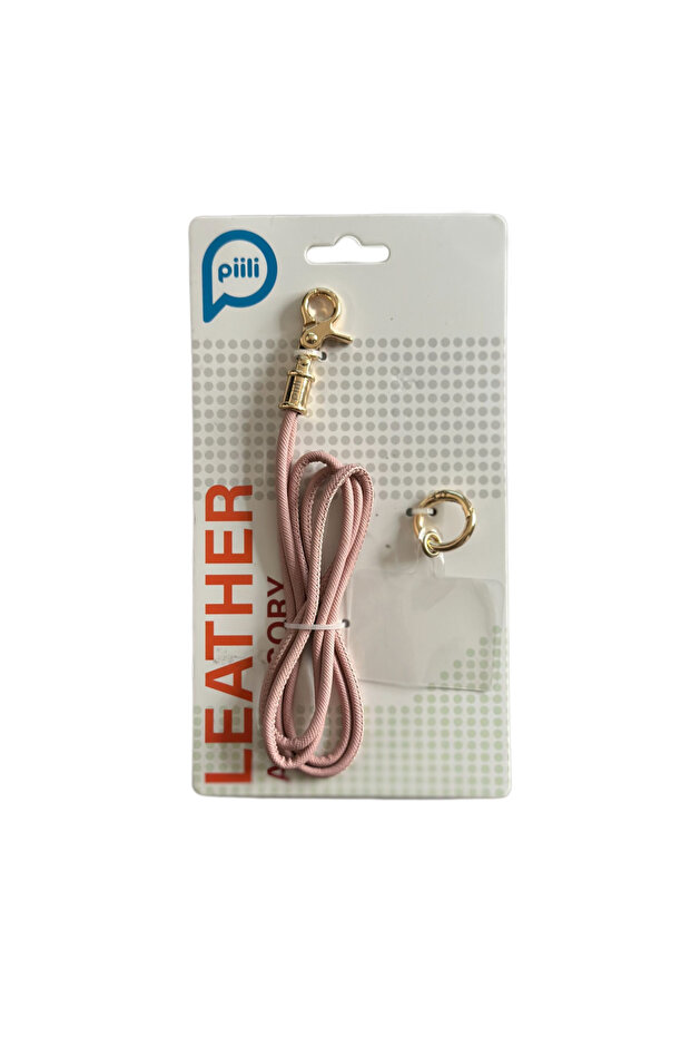 Telefon İpi Boyun Askısı Pembe