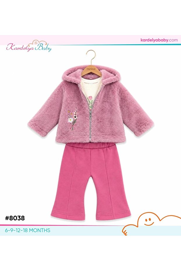 PELÜŞ MINTLU BEBE 3LÜ TAKIM