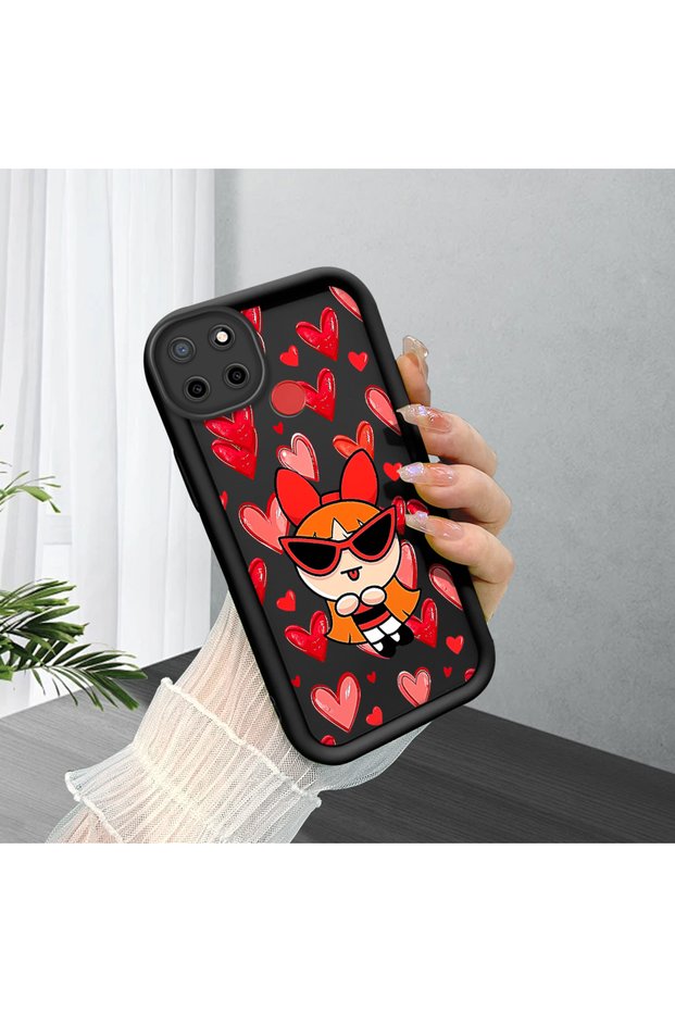 Realme C25/C25S Compatible Black Silicone Case Shockproof with Camera Protection