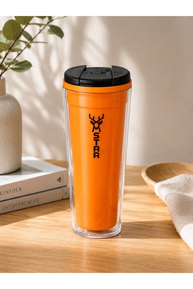Double Wall Insulated Thermos Cup / Mug - Travel and School Cup with Leak-Proof Lid 350 ml