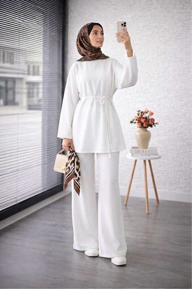 Pantolon Volanlı Tunic Double Set