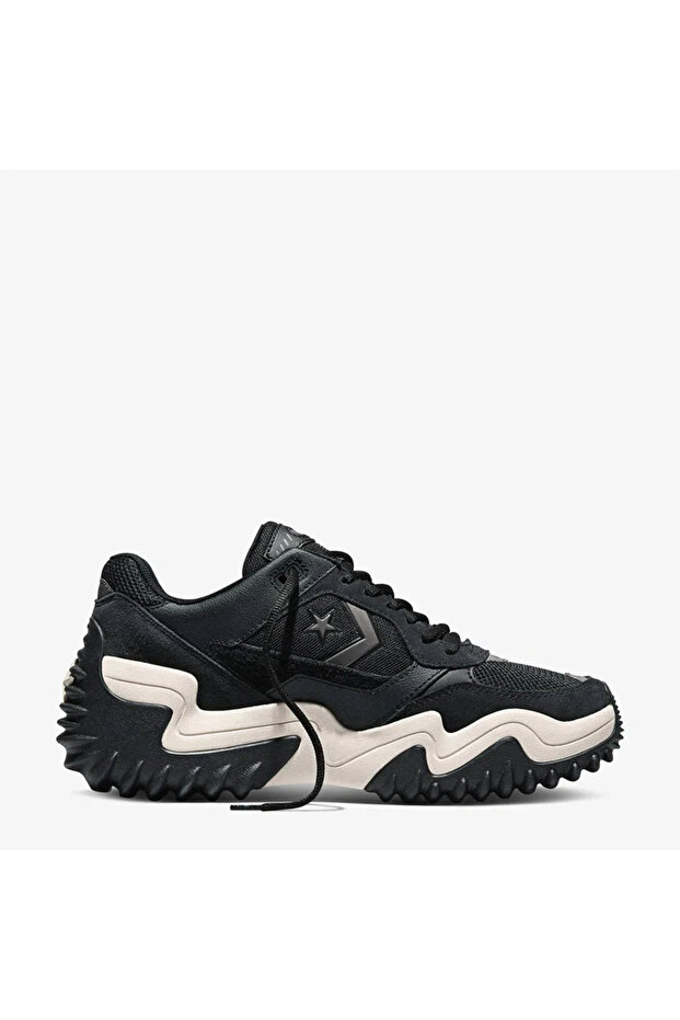 Unisex Sneaker Thick High Sole Chunky Lace-Up Suede Detailed Wavy Toothed Platform Casual A19128C
