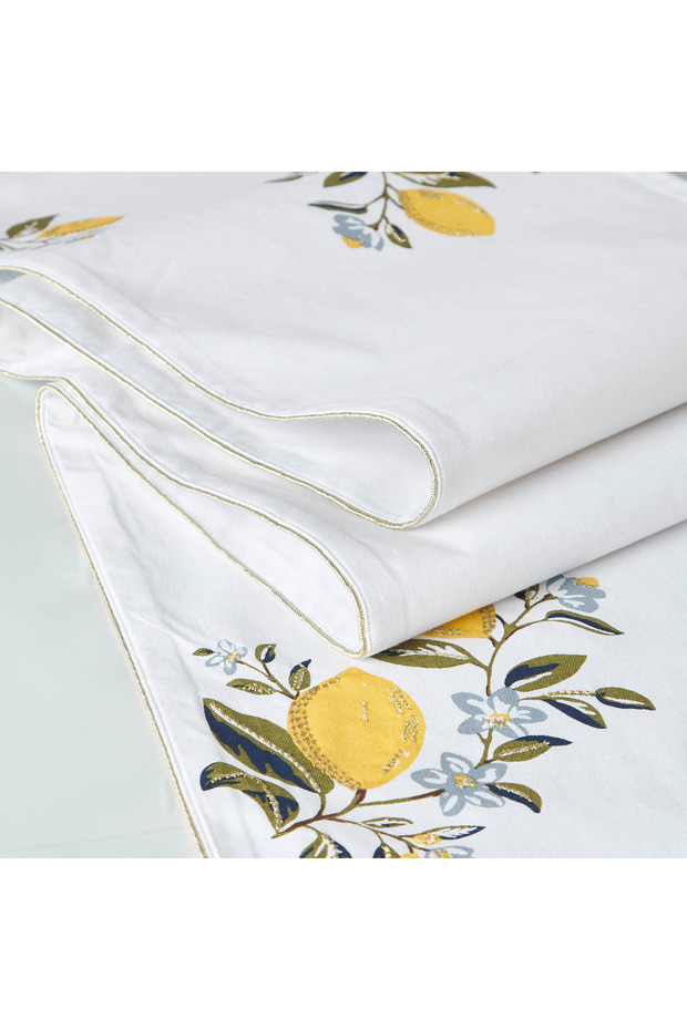 Lemon Print Table Runner - 180x33 cms