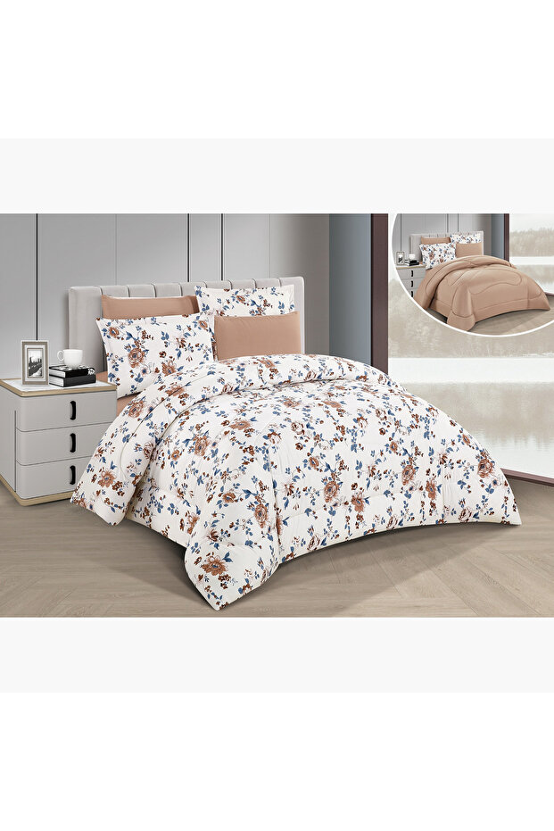 Floral Reversible Comforter King Set