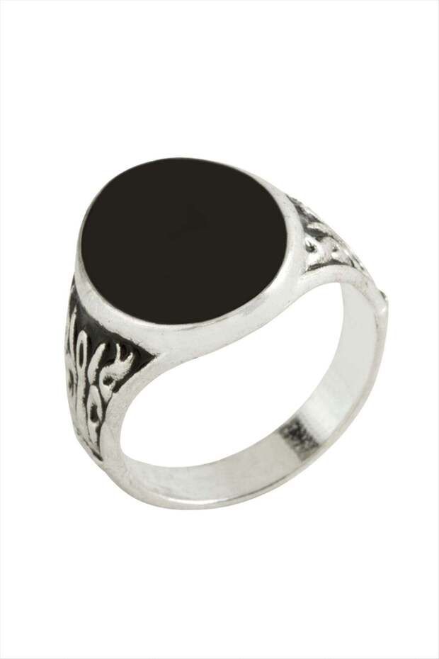 Oval Metal Men's Ring