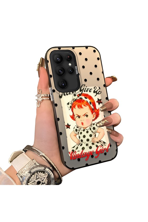 Samsung Galaxy S22 Ultra Compatible Hard Acrylic Back Silicone Edge Lens Protection Case