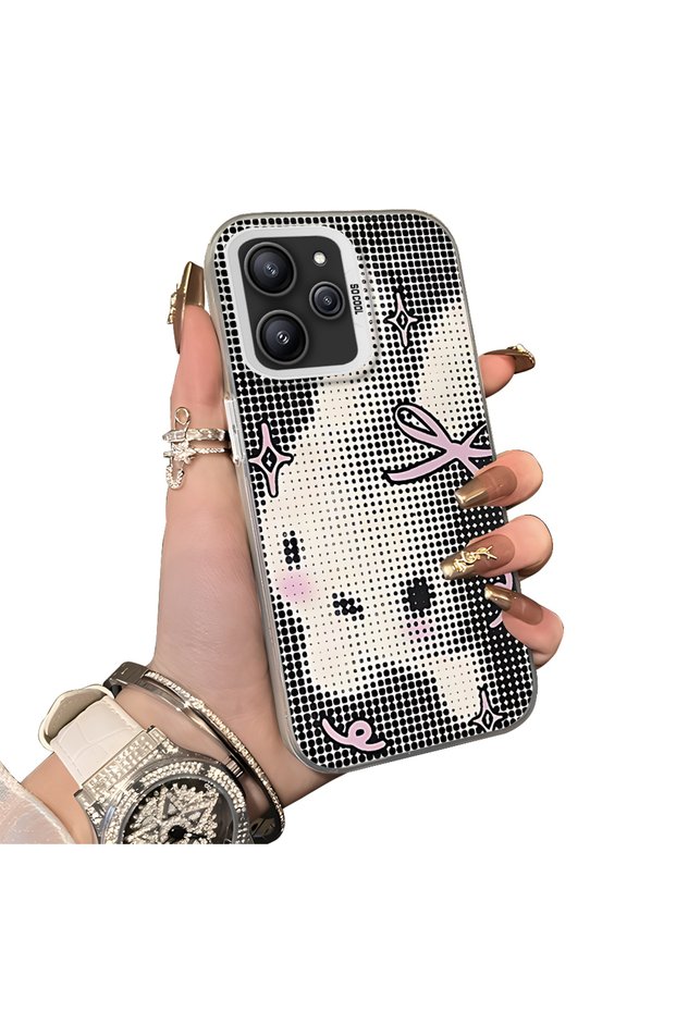 Xiaomi Redmi 12 4G/5G Compatible Hard Acrylic Back Silicone Edge Lens Protection Case