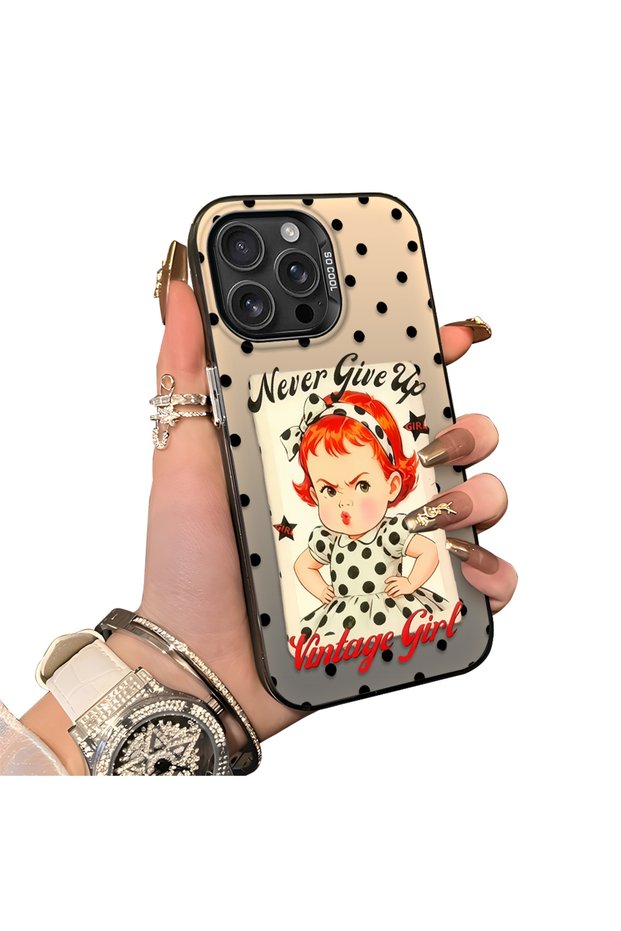 iPhone 16 Pro Compatible Hard Acrylic Back Silicone Edge Lens Protection Case