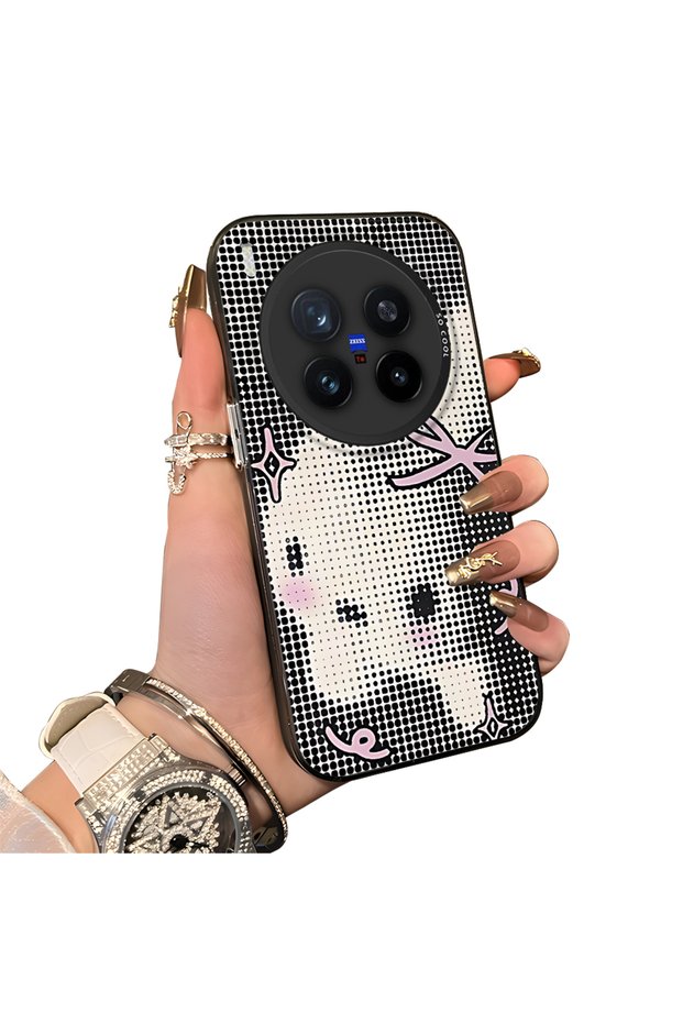 Vivo X300 Pro Compatible Hard Acrylic Back Silicone Edge Lens Protection Case