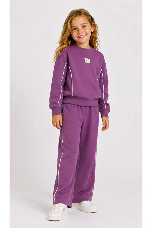 Butterfly Embroidered Girls' Set 32469