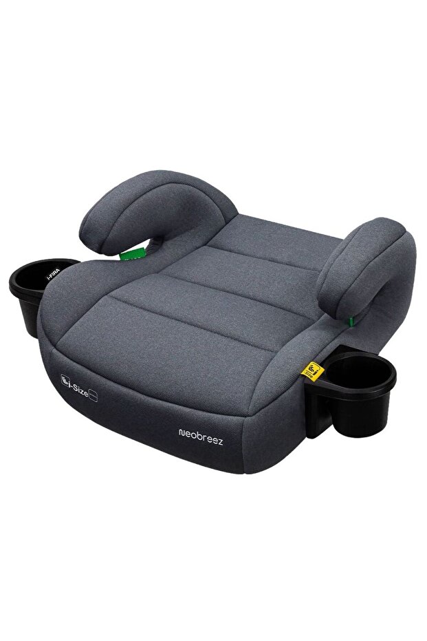 - FIRA i-Size Kids Booster Car Seat Group 2/3 With 2 Cup Holders - Grey