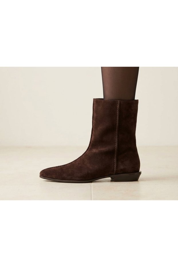 Genuine Leather Suede Boots Women's Shoes