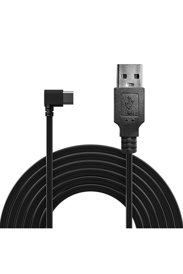 سلك طاقة USB Type-C بطول 11.5 قدم لكاميرا السيارة، للطاقة فقط، بدون وظيفة نقل البيانات