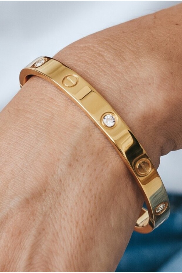 Women's Gold Color Alloy Stone Bracelet