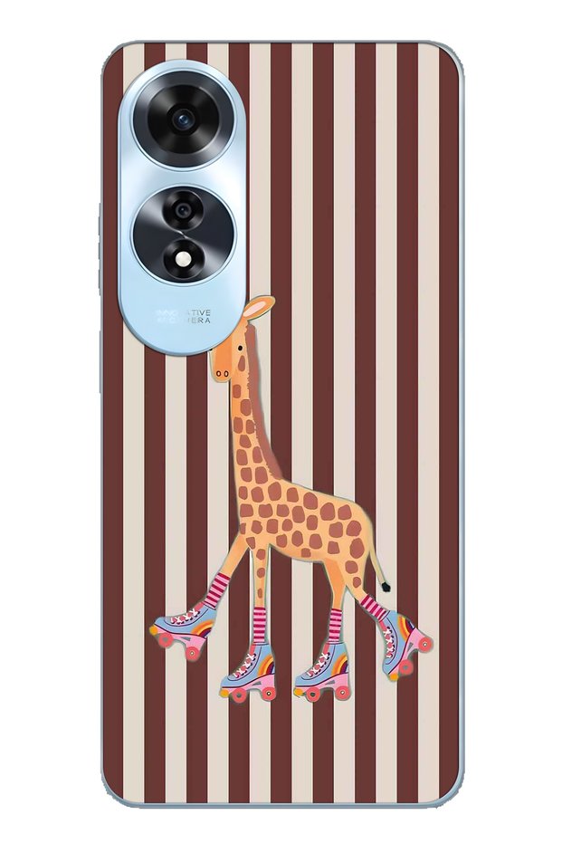 Oppo A60 Compatible Cute Giraffe Pattern Transparent Phone Case
