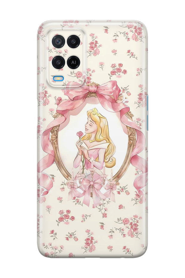 Oppo A54 Compatible Princess Patterned Transparent Phone Case