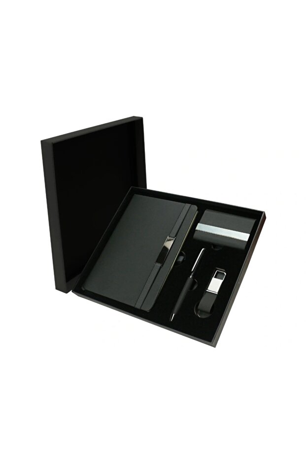 Premium Corporate Gift Set – Notebook, Pen, Card Holder & Keychain
