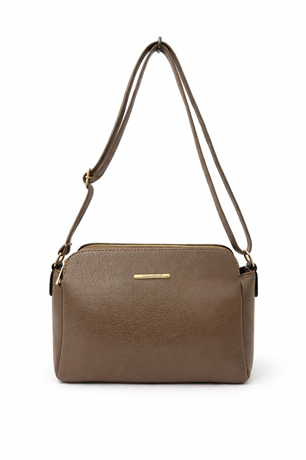 Vatox Vs 1437 3-Compartment Adjustable Strap Crossbody Bag Vi̇zon