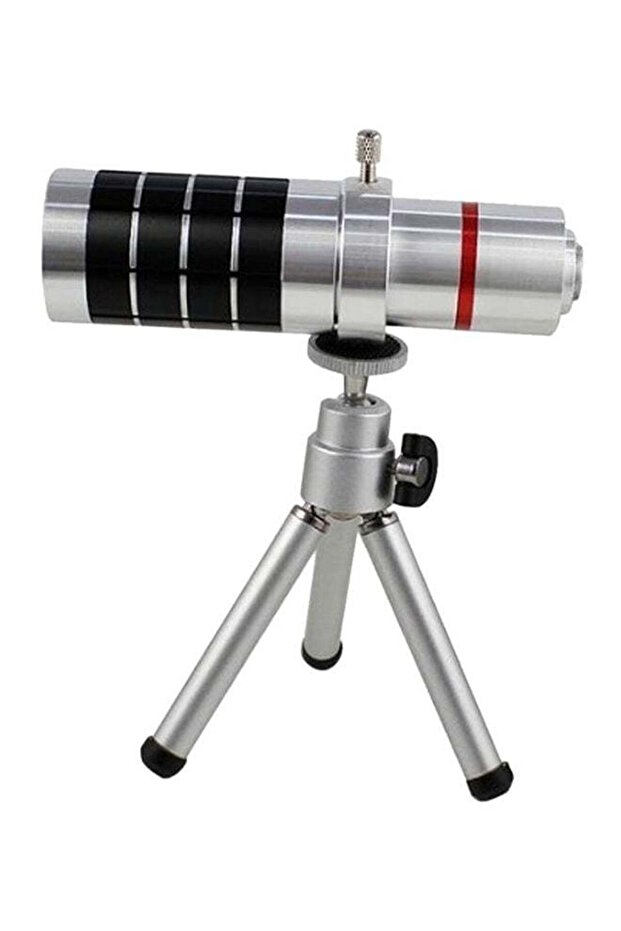 Universal 18x Zoom Phone Telephoto Camera Lens with Mini Tripod Silver/Black