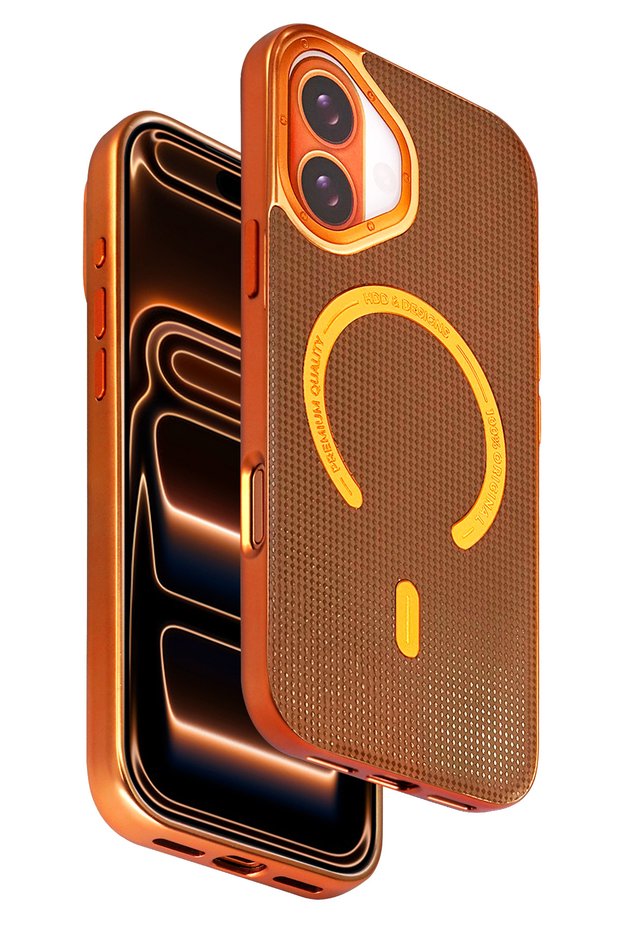 iPhone 17 Hbc-461 Olivine Magneticsave Cover Compatible with Apple - Orange