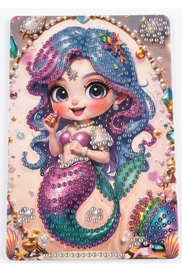 5D Diamond Stone Embroidery Kit Painting 10X15 cm Mermaid Patterned - Diamond Painting