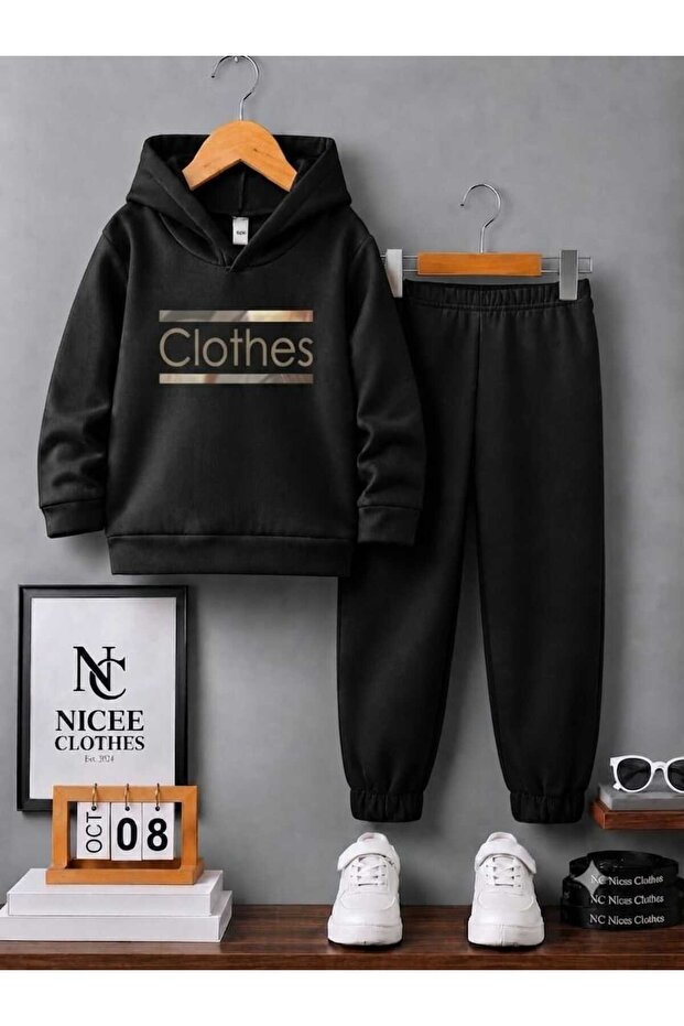 Children's Tracksuit Unisex (Clothes between Two Lines Winter Print)