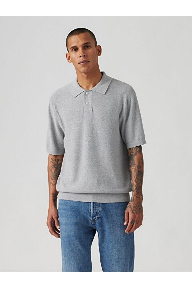 Sweater Knit Polo Kazak