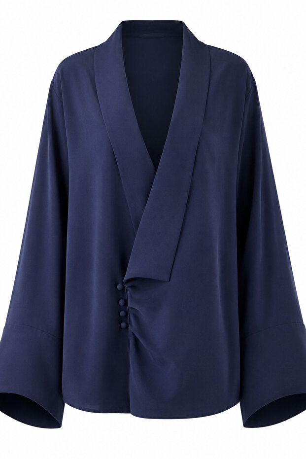 Women's Double-Breasted Collar Buttoned Shirt