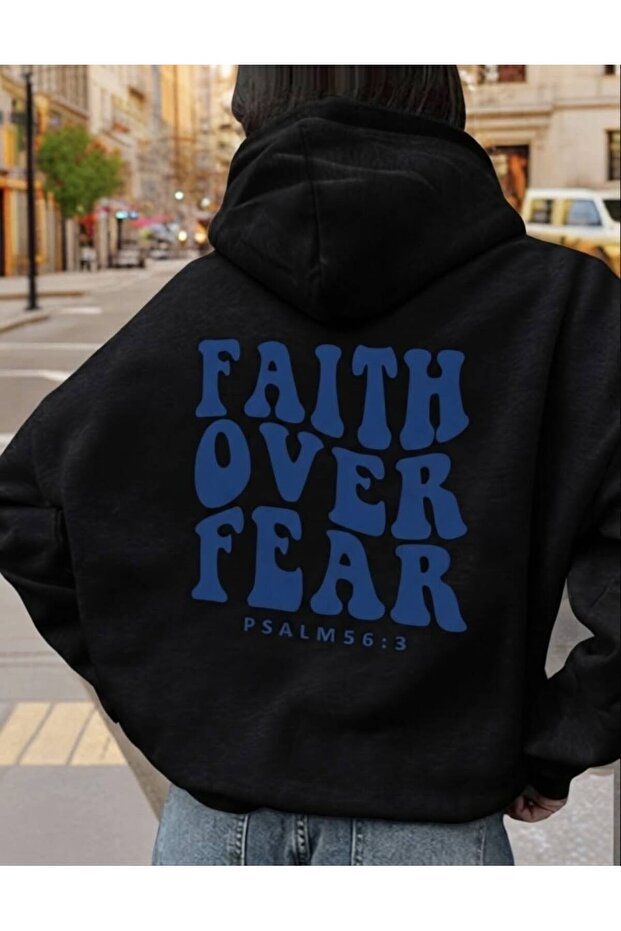 Faith over Fear Psalm56;3 Printed Hoodie Sweatshirt