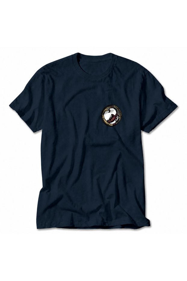 Women's Scorpio Zodiac Tattoo Style Design - Navy Blue