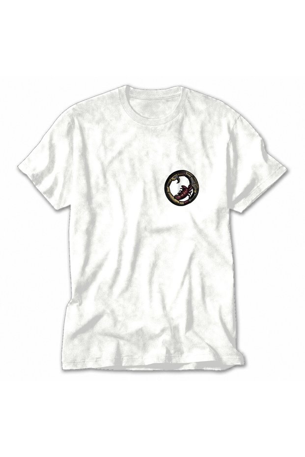 Women's Scorpio Zodiac Tattoo Style Design - White