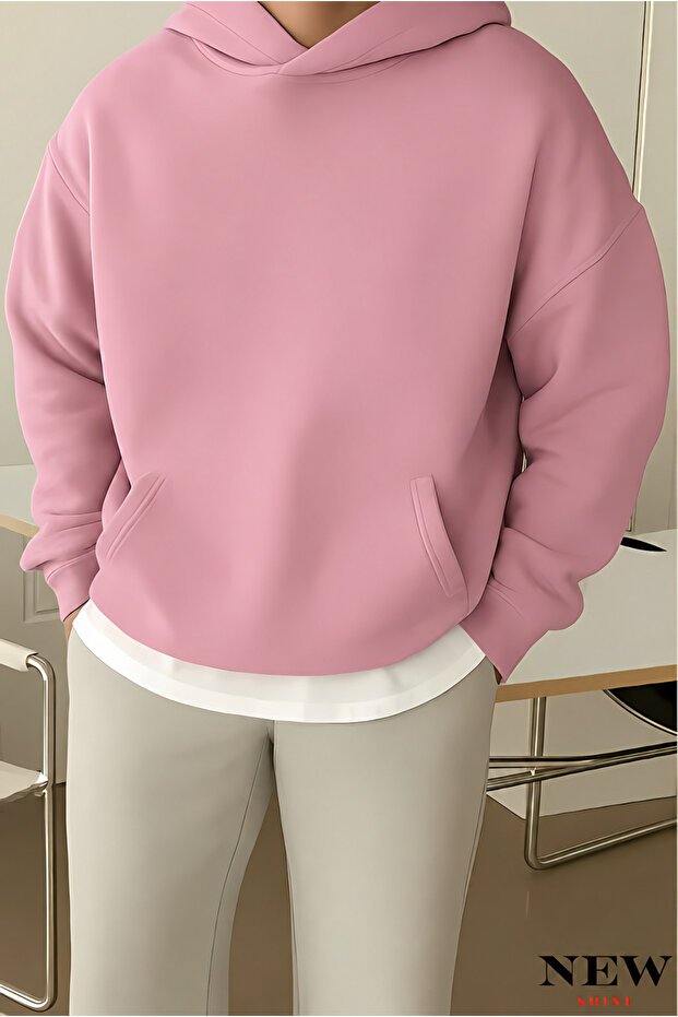 Solid Color Cotton Men's Sweatshirt