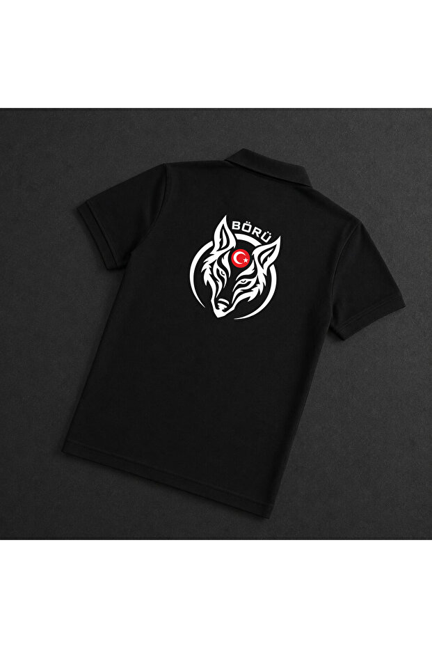 Tube Printed Polo Collar 100% Cotton T-Shirt