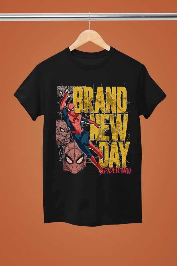 Spider Man Printed Crewneck Short Sleeve Children's T-Shirt