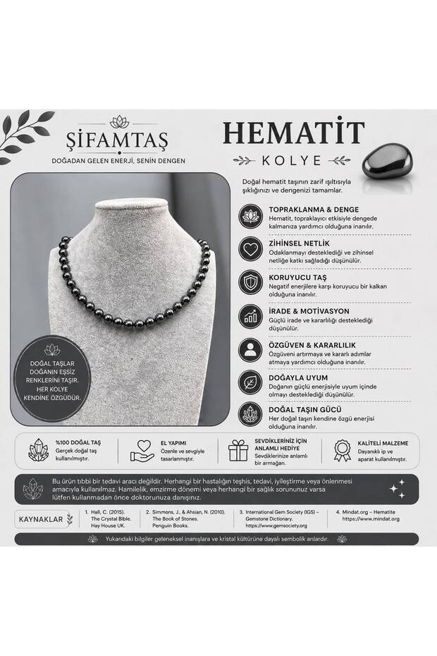 Hematite Natural Stone Necklace