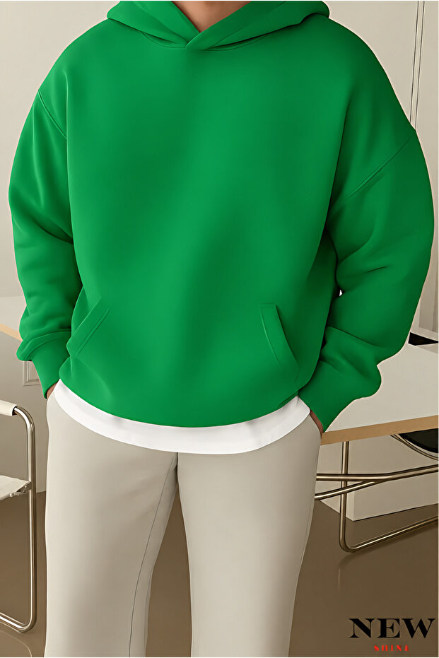 Solid Color Cotton Men's Sweatshirt