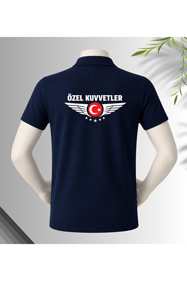 Special Forces Printed Polo Collar 100% Cotton T-Shirt