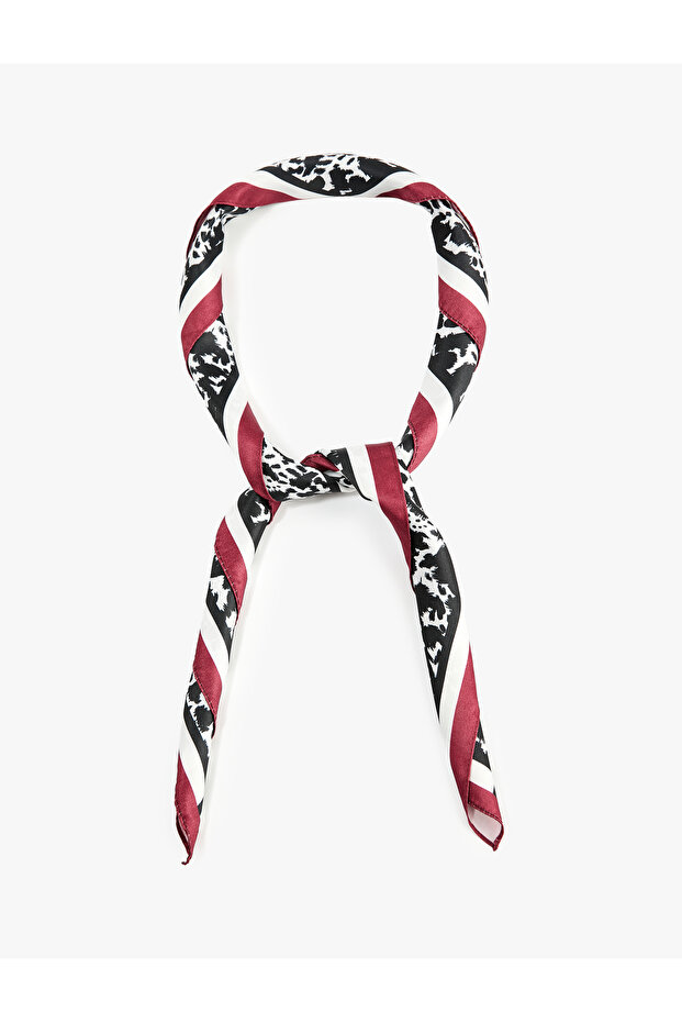Animal Patterned Square Satin Scarf Bandana