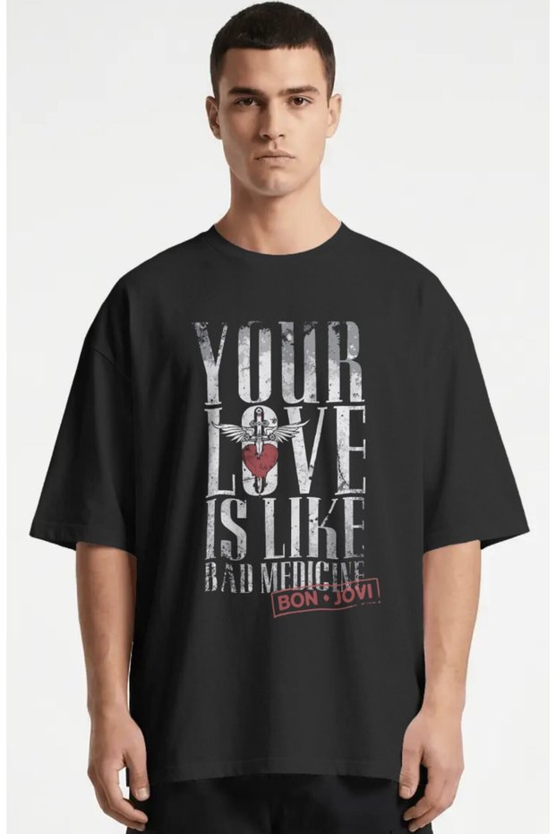 Bon Jovi Rock Metal Singer Printed Unisex Oversize Premium T-Shirt