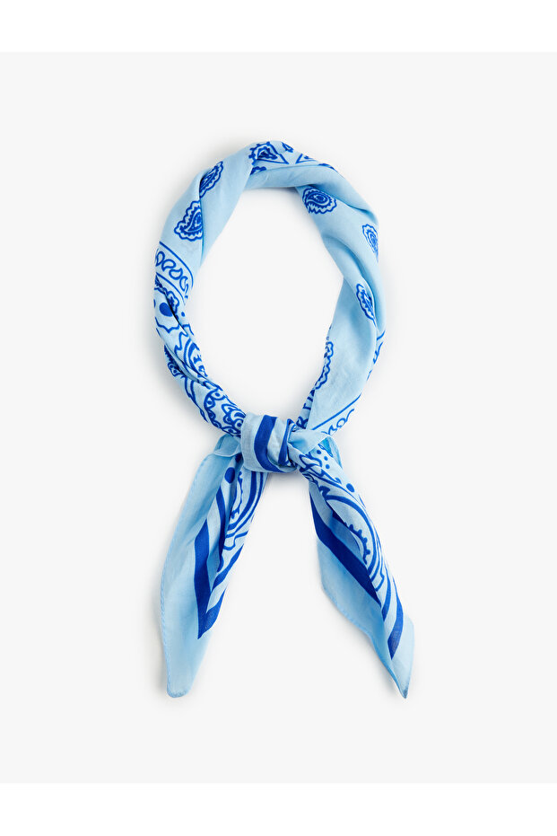 Patterned Cotton Square Scarf Bandana