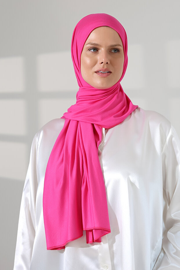 Women's Viscose Shawl Flexible Hijab Long Seasonal Pink