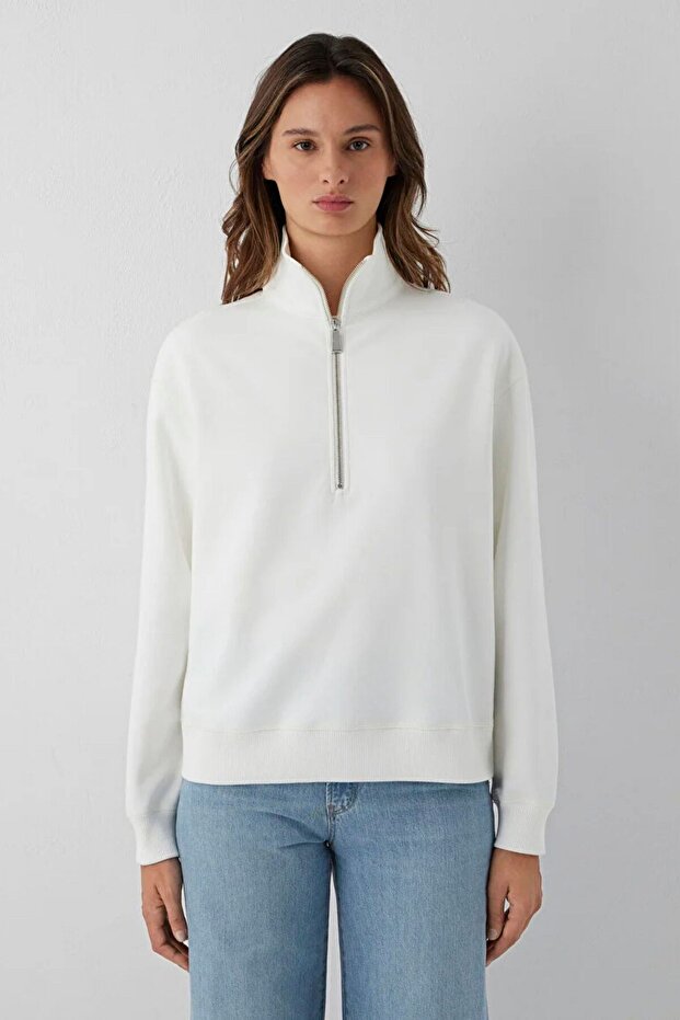 Half Zipper Women's Sweat M1S10572